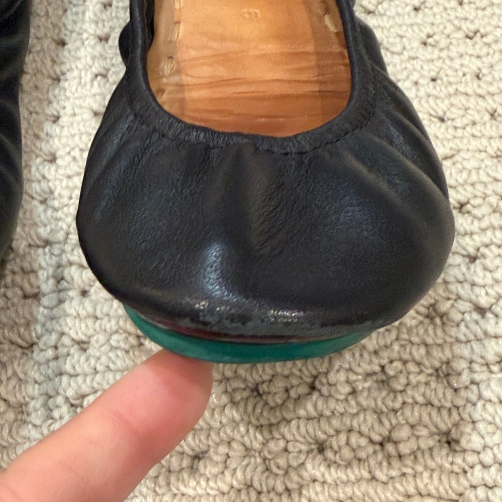 Tieks Black Leather Flats - Picture 5 of 7